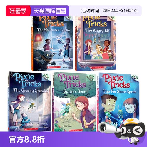 【自营】英文原版 学乐 精灵游戏 1-5册 Pixie Tricks 小精灵诡计 英文原版送音频 学乐大树系列 章节桥梁书儿童魔法故事