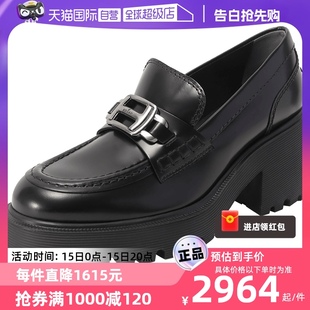 女士厚底粗高跟乐福鞋 松糕鞋 自营 皮鞋 HXW6490FD30RW Hogan