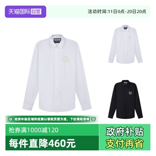 男士 棉质长袖 衬衫 73GAL2S7 VJC范思哲 V字徽章图案 CN001 自营
