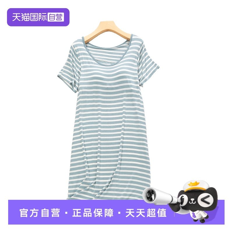 M.D.P.夏季免穿文胸带罩杯睡裙