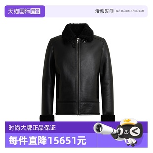 男士 巴利秋冬新款 Bally 羔羊皮毛领皮衣夹克外套6313482 自营