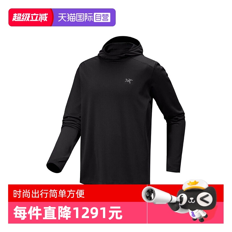 【自营】ARC‘TERYX/始祖鸟男士短款抓绒衫黑色长袖