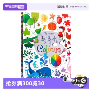 兒童色彩早教認知 自營 Usborne出品 Big Book 孩子 藝術啟蒙 Colours顏色識別 11大色系130余種顏色英文原版 色彩啟蒙全書