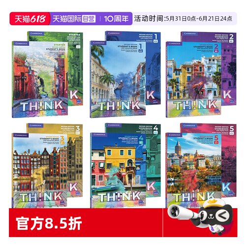 【自营】原版进口剑桥第二版Think Starter 1 2 3 4 5级别剑桥大学出版社初中英语教材KET/PET考级教辅配套中小学初高中英语拓展