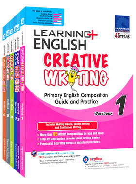 【自营】SAP Learning Creative Writing Workbook 新加坡学习系列 英语写作练习册1-6年级 新加坡英语写作小学教辅教材 英文原版