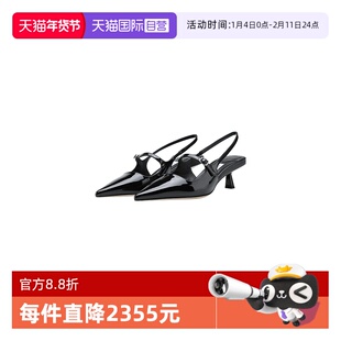 【自营】Jimmy Choo吉米周 女士DIDI 45一字带后空露跟亮面高跟鞋