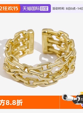 【自营】WEEKISS食指无名指925纯银戒指女个性小众设计感气质素圈