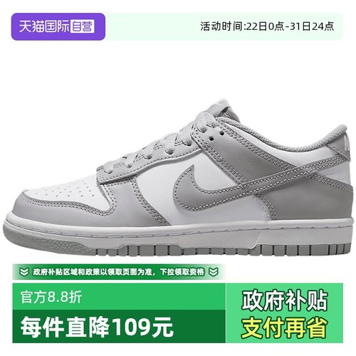 【自营】NIKE耐克夏季新款男女大童鞋DUNK运动鞋板鞋FB9109-123