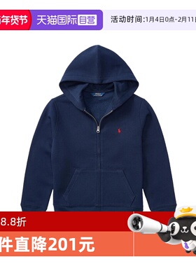 【自营】RALPH LAUREN纯色连帽徽标刺绣儿童款长袖卫衣323547626