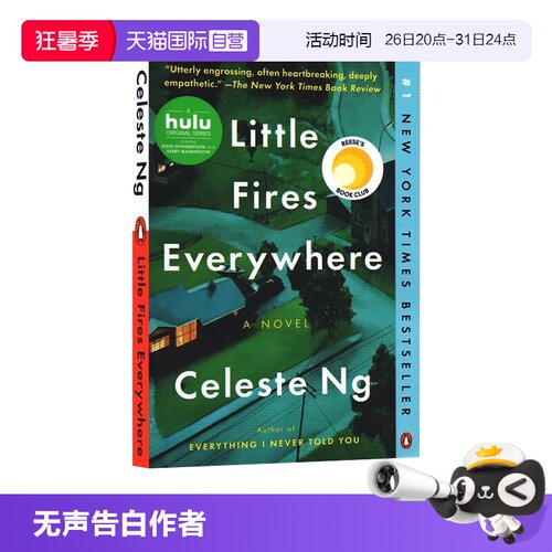 【自营】预售 英文原版 LITTLE FIRES EVERYWHERE 小小小小的火 纽约时报畅销书 同名影视原著 无声告白作者伍绮诗新作 Celeste Ng