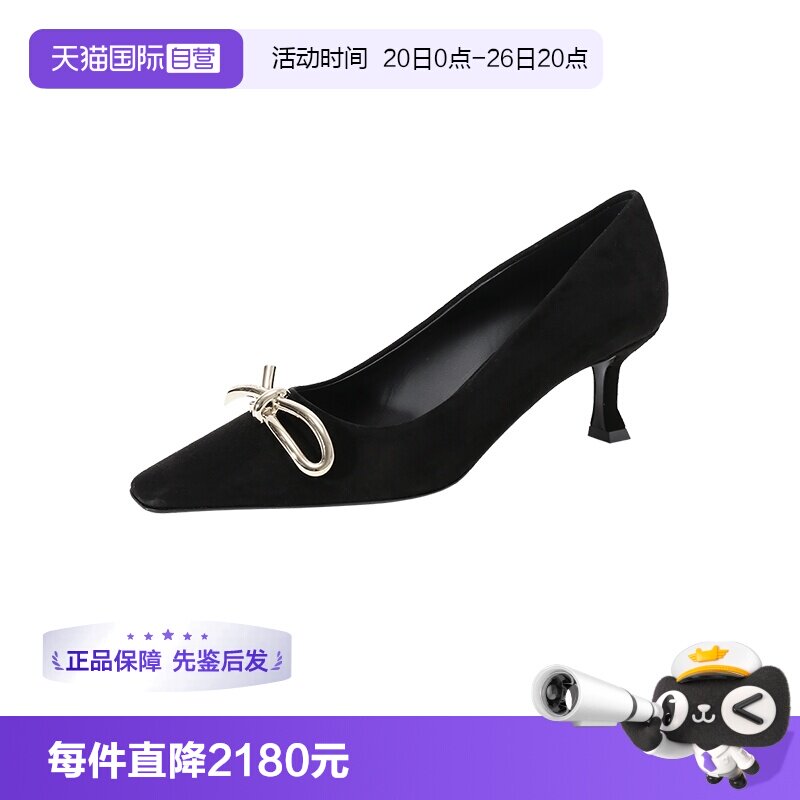 菲拉格慕方头浅口高跟鞋单鞋