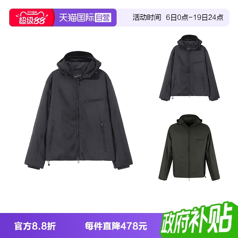 阿玛尼男士棉服夹棉外套