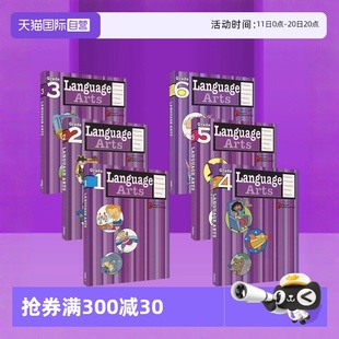 Grade 自营 Language 综合语法写作英文原版 Family 6年级 Harcourt 进口图书 Learning 6哈考特家庭辅导英语语言艺术1 Arts