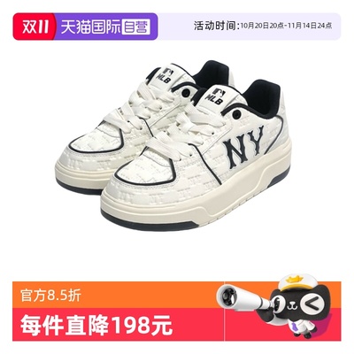 MLB男女老花学长鞋板鞋厚底休闲