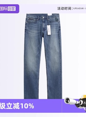【自营】Calvin Klein/凯文克莱男士牛仔裤蓝色直筒百搭休闲长裤