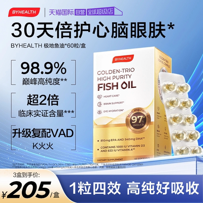 BYHEALTH98.9%高纯鱼油Omega-3