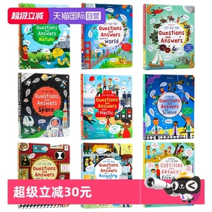 Answers 科普 Usborne 动物自然时间食物英文原版 科学百科立体翻翻书 儿童启蒙读物 and Questions 问与答系列 自营