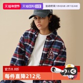 自营 New Era纽亦华春季 MLB格子衬衫 LA刺绣复古学院文艺外套潮