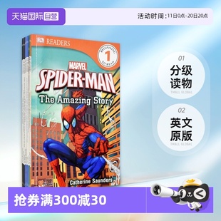 Avengers Super 自营 Spiderman Readers Hero Man Men 10册套装 Four Marvel Iron DK漫威故事分级读物 英文原版 Fantastic