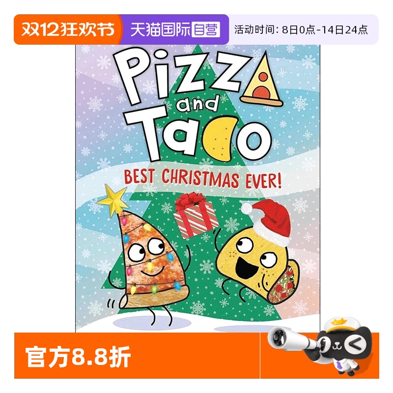 【自营】英文原版 Pizza and Taco: Best Christmas Ever!#8 披萨饼与玉米片 史上最好的圣诞节 全彩漫画绘本 初级章节书