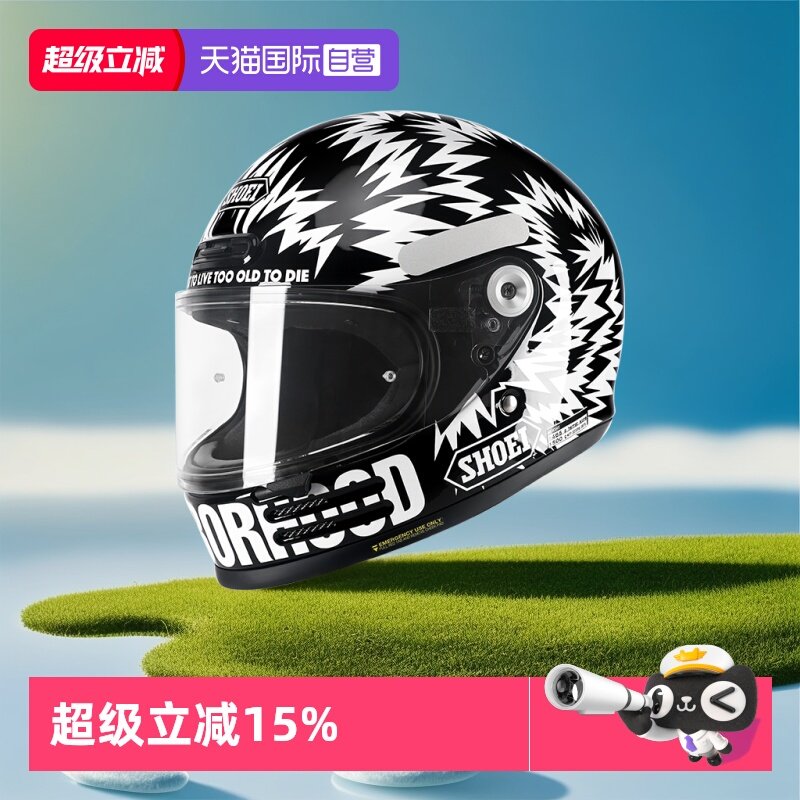 【自营】SHOEI Glamster巡航哈雷摩托车机车复古头盔全盔日本进口