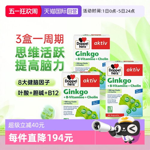 3盒装德国双心银杏叶精华提取物
