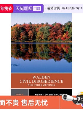【自营】预售 英文原版 Walden / Civil Disobedience / and Other Writings瓦尔登湖和反民主政府 梭罗 诺顿文学解读系列 Norton