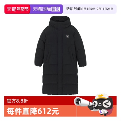 MLB休闲时尚保暖长款连帽羽绒服