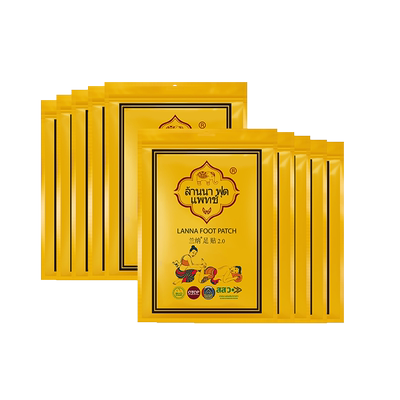 泰国兰纳足贴祛湿气驱寒艾草生姜