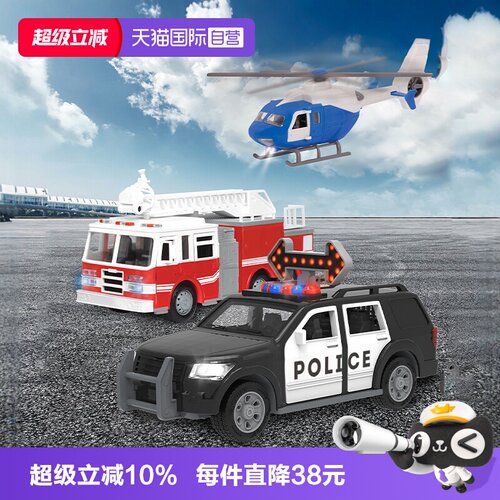 Driven工程车男孩滑行3辆装玩具