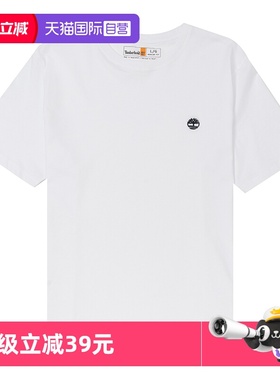 【自营】Timberland添柏岚短袖男户外透气半袖运动圆领白色T恤