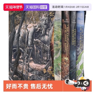 【自营】指环王霍比特人魔戒4册盒装 Alan Lee插图版 托尔金精装 英文原版 The Hobbit The Lord of the Rings JRR Tolkien