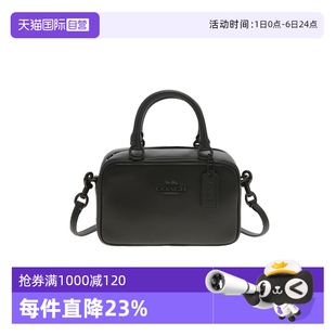蔻驰女士皮质迷你单肩斜挎手提包保龄球包 自营 COACH
