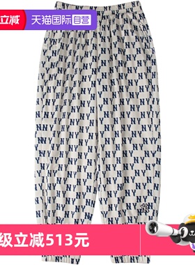 【自营】MLB裤子男女裤新款情侣运动休闲裤宽松收口长裤3AWPM0134