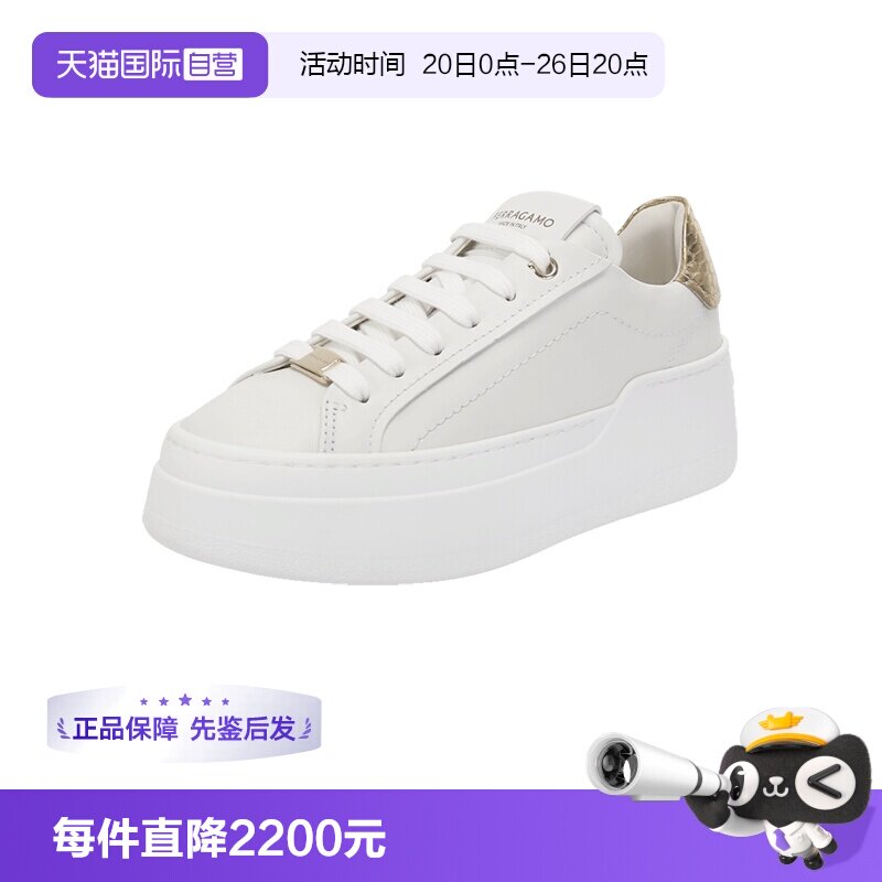 菲拉格慕女士小白鞋运动休闲鞋