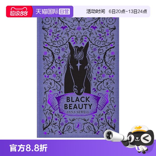 【自营】预售 海雀布纹经典：黑骏马 Puffin Clothbound Classics: Black Beauty 烫金精装 高颜值礼品书 英文原版