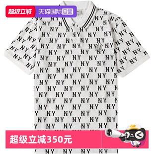 【自营】MLB短袖男装女装透气运动衫复古老花短袖POLO衫3APQM0443