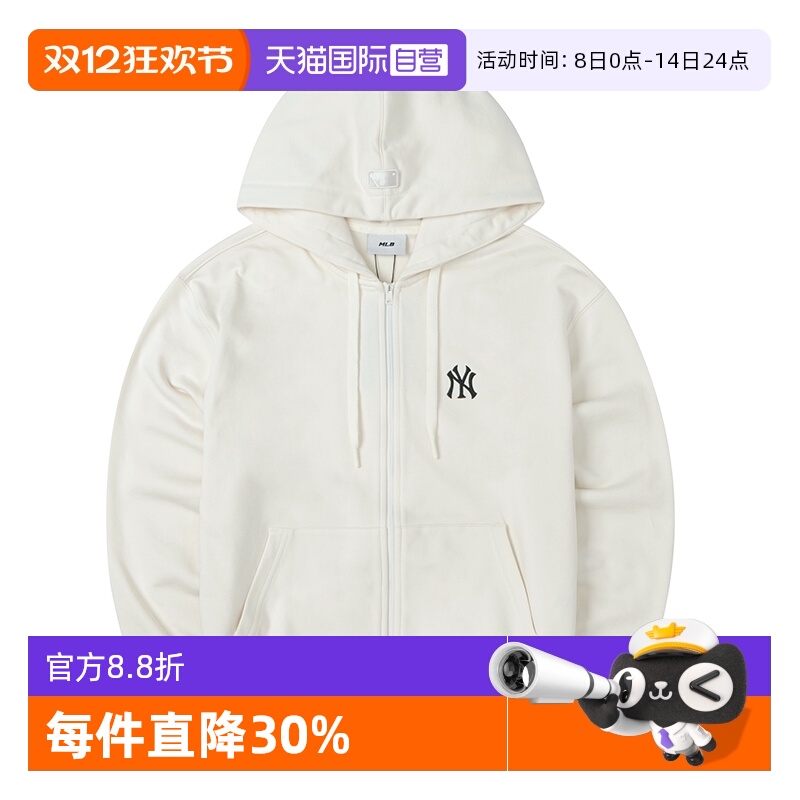 MLB针织夹克男女情侣刺绣logo