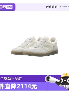 【自营】MM6 冬季新款女士低帮运动鞋休闲平底鞋时尚牛皮革休闲鞋