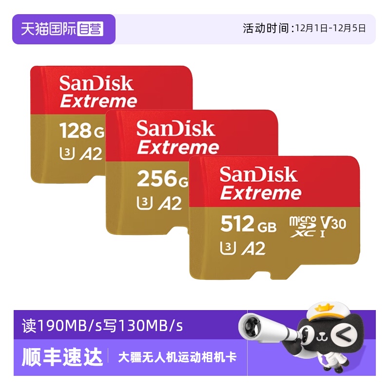 自营闪迪高速运动相机内存卡