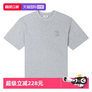 自营 复古老花运动服宽松半袖 MLB短袖 女装 透气上衣休闲T恤 男装