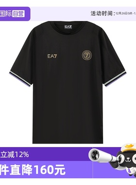 【自营】EA7阿玛尼 男士徽标胶印圆领短袖T恤 7M000256 AF13537