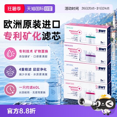 置换添加镁离子净水壶滤芯BWT