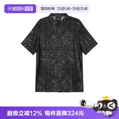 阿玛尼男士宽松休闲短袖衬衫