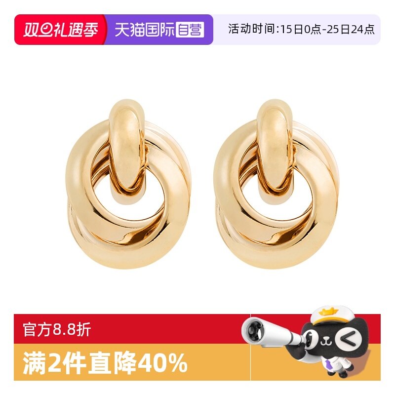 OSEWAYA无耳洞耳夹港风绳结耳环