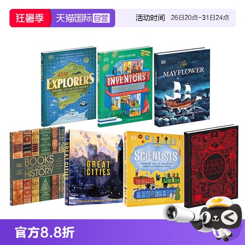 【自营】英文原版 DK历史百科 Books That Changed History 改变历史的书 恐惧与怪异的历史  世界著名的探险家 发明家背后的故事