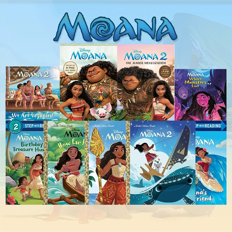 【自营】英文原版 Disney Moana 迪士尼 海洋奇缘莫阿娜 小金书 精装绘本图画书 幼儿英语启蒙 2-5 岁儿童早教故事书