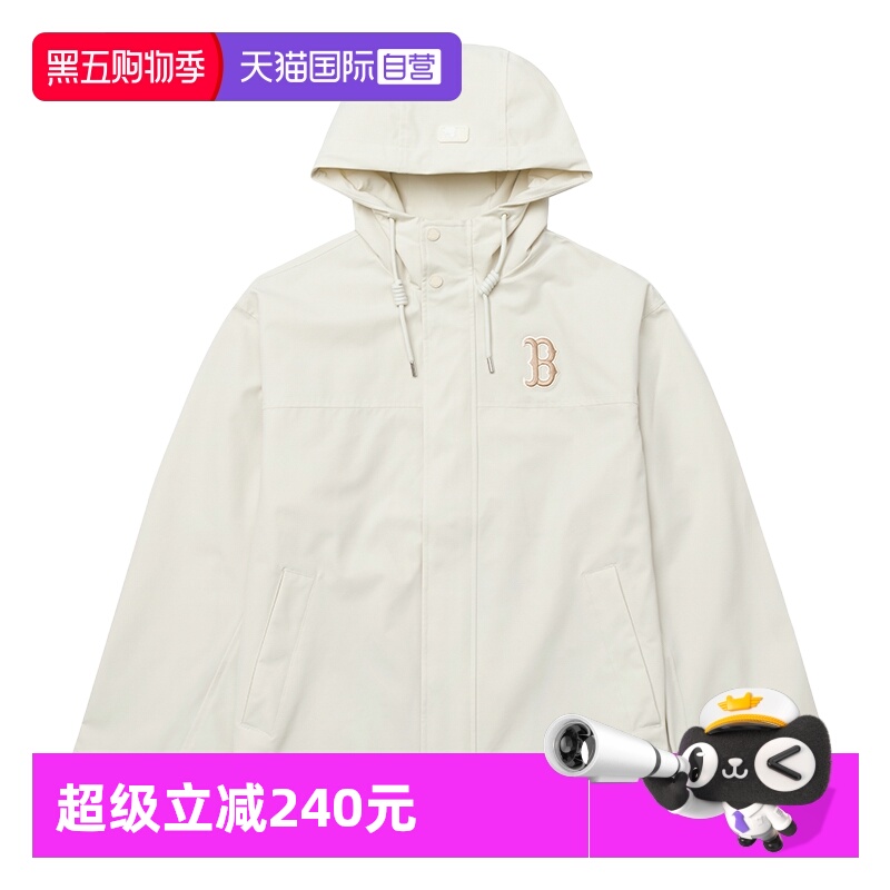 【自营】MLB男女梭织夹克新款时尚舒适运动服户外跑步基础外套