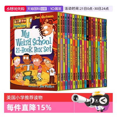 【自营】疯狂学校第一季 盒装 My Weird School  21册全套 英文原版 美国小学推荐读物 8-12岁桥梁书漫画书校园课外英语趣味故事
