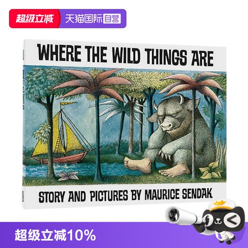 【自营】英文原版 Where The Wild Things Are 野兽出没的地方英国版野兽国吴敏兰书单凯迪克金奖绘本Maurice Sendak莫里斯桑达克